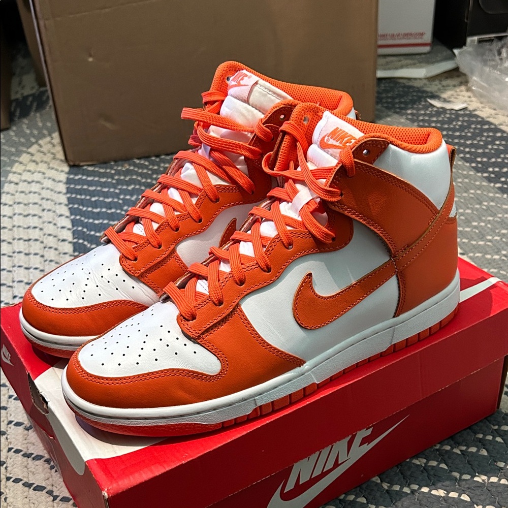 Nike Dunk Hi Retro (white/orange blaze-white)